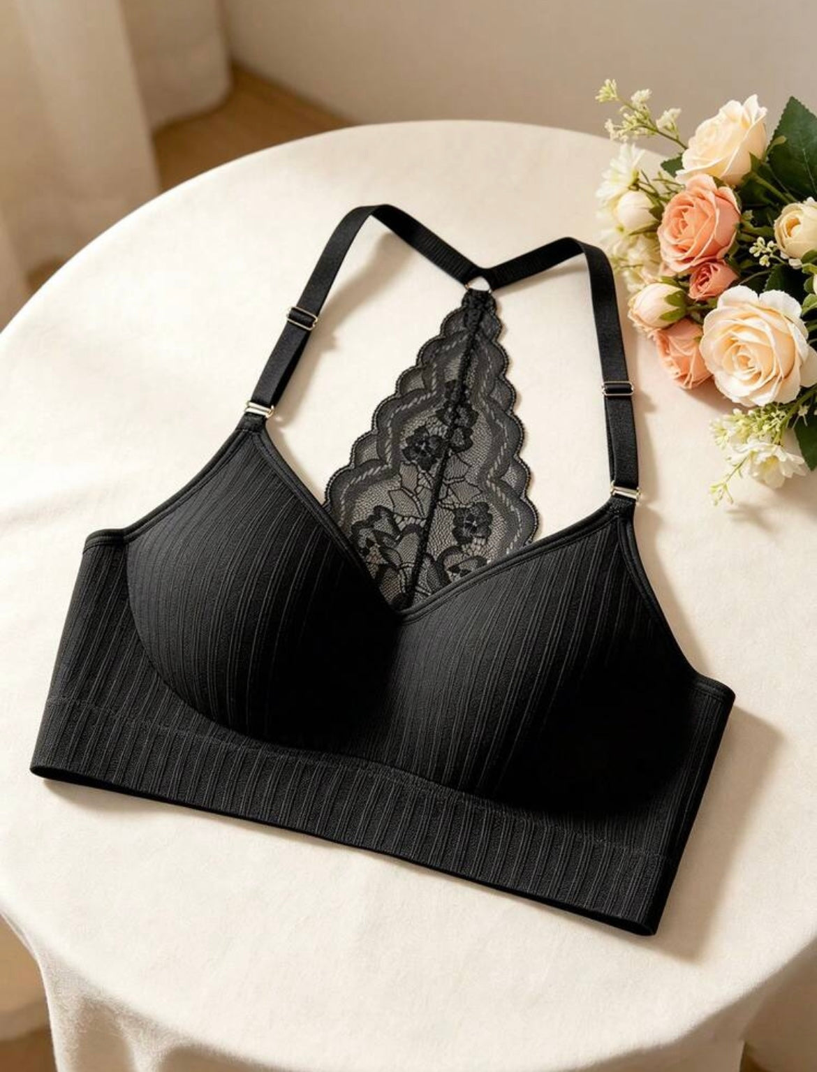 Backless Bra( lace patchwork)