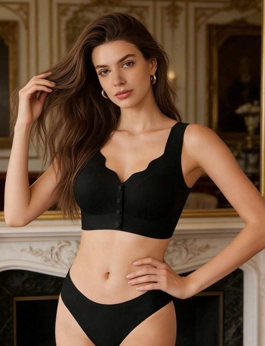 Front closure bra
