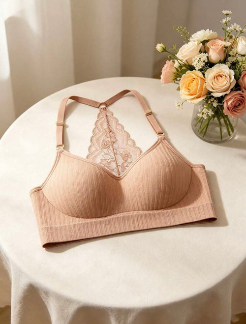 Backless Bra( lace patchwork)