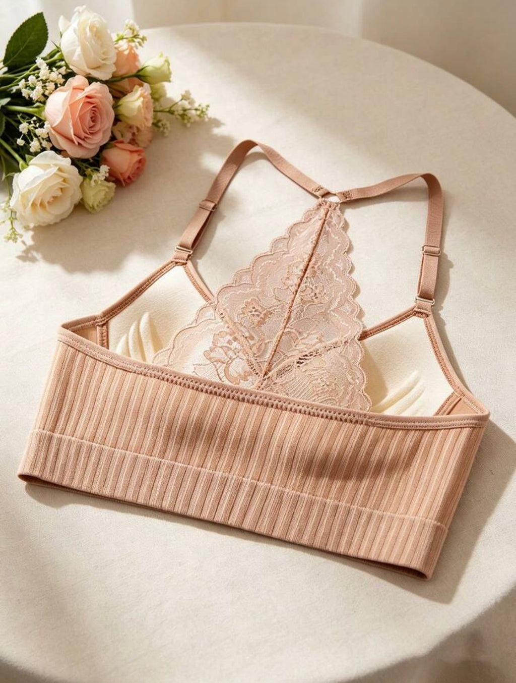 Backless Bra( lace patchwork)